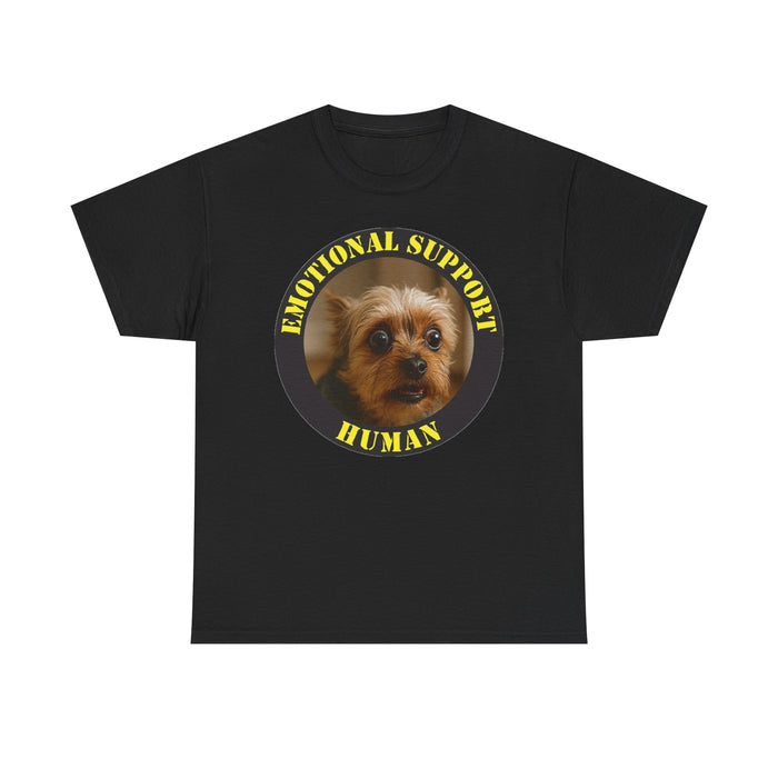 Emotional Support Human T‑Shirt — Cute Yorkie Dog Graphic Tee