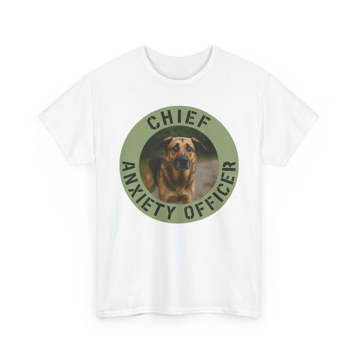 Chief Anxiety Officer Tee — Funny Dog Graphic T‑Shirt