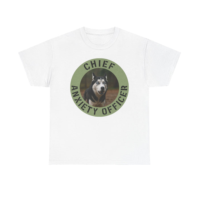 Chief Anxiety Officer T‑Shirt — Funny Dog Graphic Tee for Pet Lovers