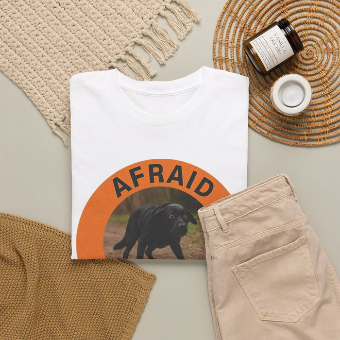 Afraid But Trying T-Shirt — Motivational Dog Graphic Tee
