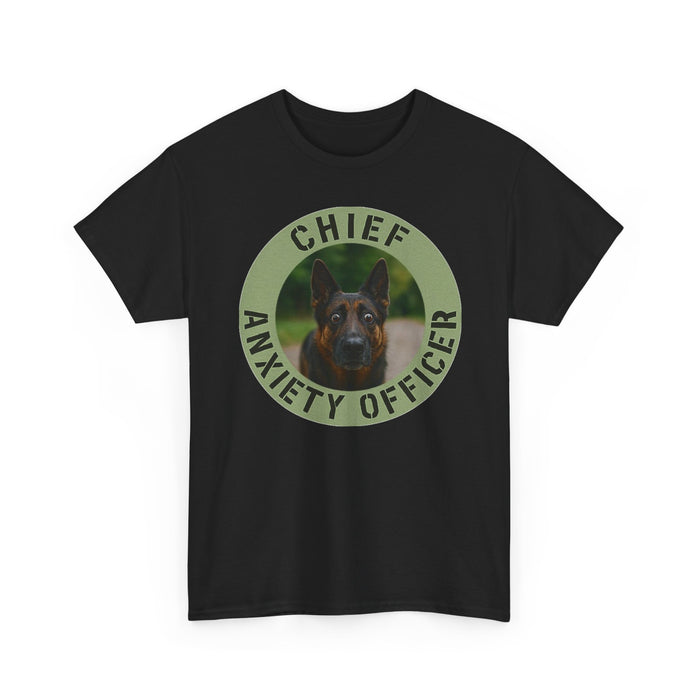 Chief Anxiety Officer T-Shirt — Funny Dog Graphic Tee for Pet Lovers