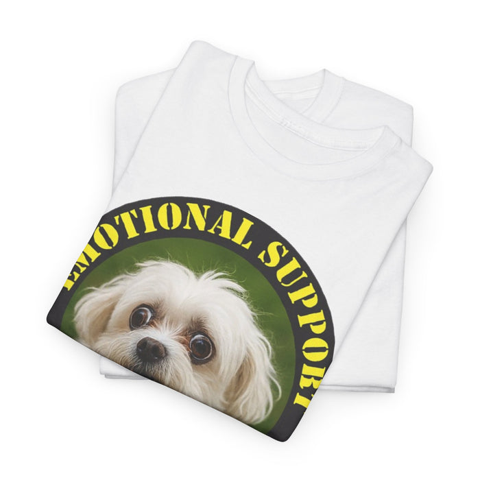 Emotional Support Human T‑Shirt — Cute Dog Photo Tee for Pet Lovers
