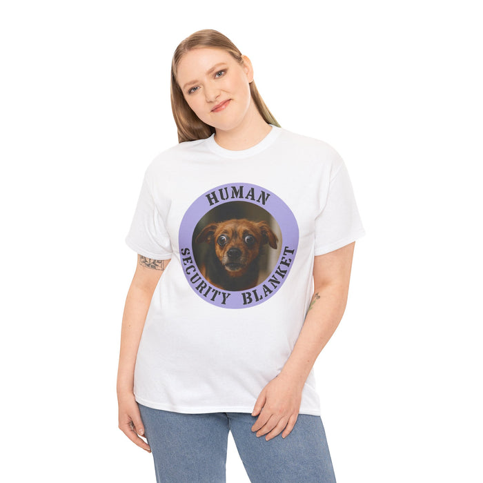 Human Security Blanket Tee — Cute Dog Graphic T-Shirt