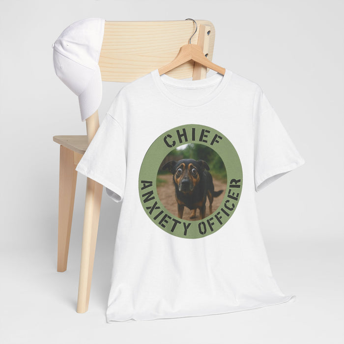 Chief Anxiety Officer T-Shirt — Funny Dog Anxiety Officer Tee