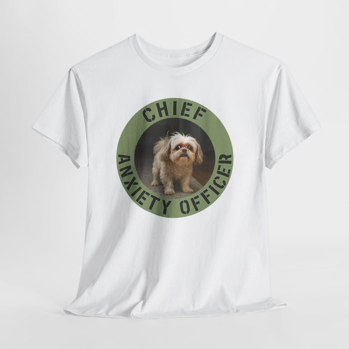 Chief Anxiety Officer T-Shirt — Cute Dog Humor Tee