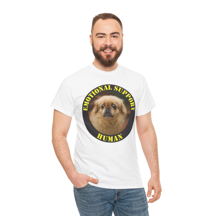 Emotional Support Human T-Shirt - Cute Pomeranian Rescue Pet Tee