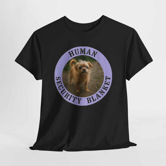 Dog 'Human Security Blanket' T-Shirt – Cute Small Dog Photo Tee