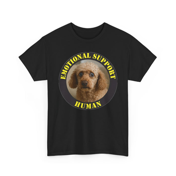 Emotional Support Human T‑Shirt — Cute Poodle Pet Lover Tee