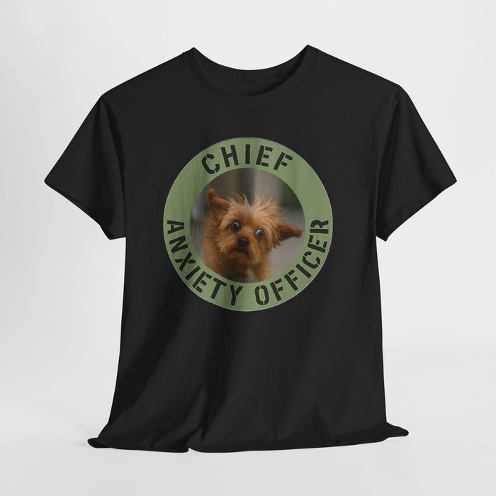 Chief Anxiety Officer Dog T‑Shirt – Funny Pet Lover Tee