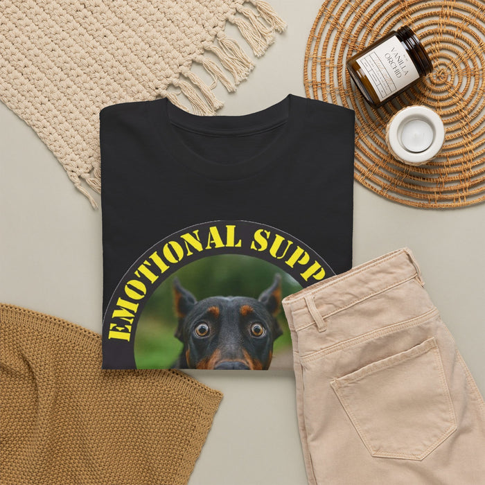 Emotional Support Human T‑Shirt — Doberman Pet Lover Tee