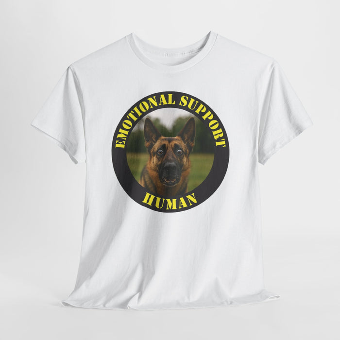 Emotional Support Human T-Shirt — German Shepherd Support Dog Tee