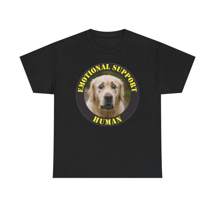 Emotional Support Human T-Shirt — Cute Golden Retriever Therapy Dog Tee