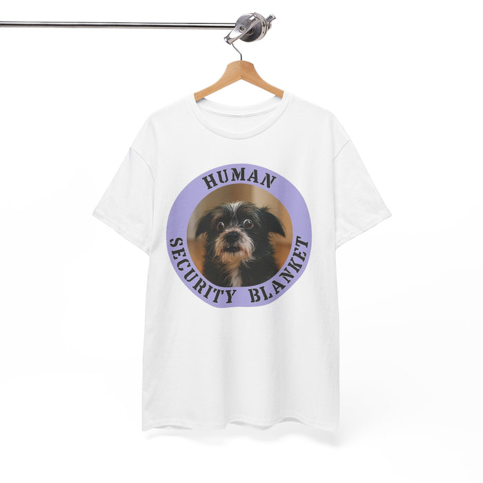 Human Security Blanket Tee — Cute Rescue Dog Graphic T-Shirt