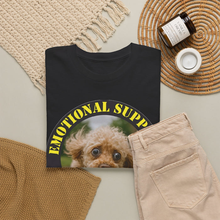 Emotional Support Human T‑Shirt — Cute Dog Photo Tee for Pet Lovers