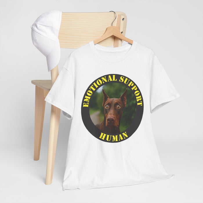 Emotional Support Human T-Shirt – Doberman Pet Lover Tee