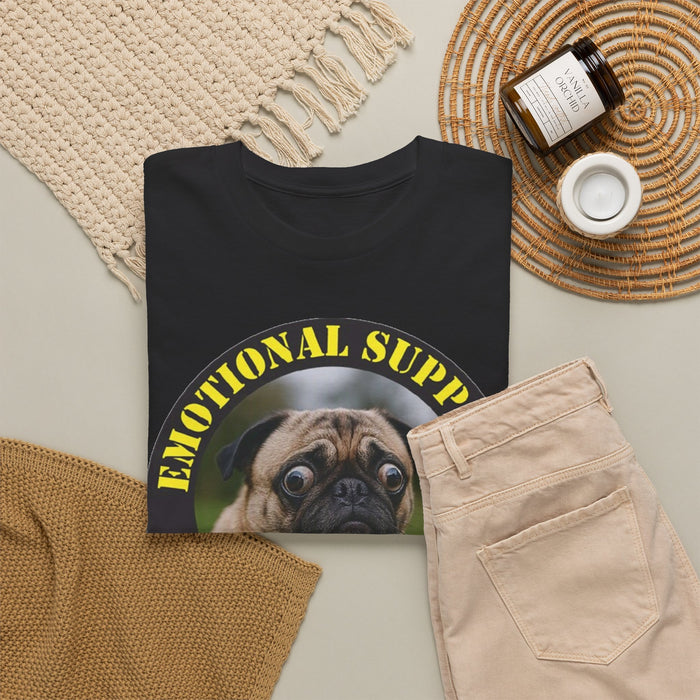 Emotional Support Human Tee — Pug Dog Graphic T-Shirt