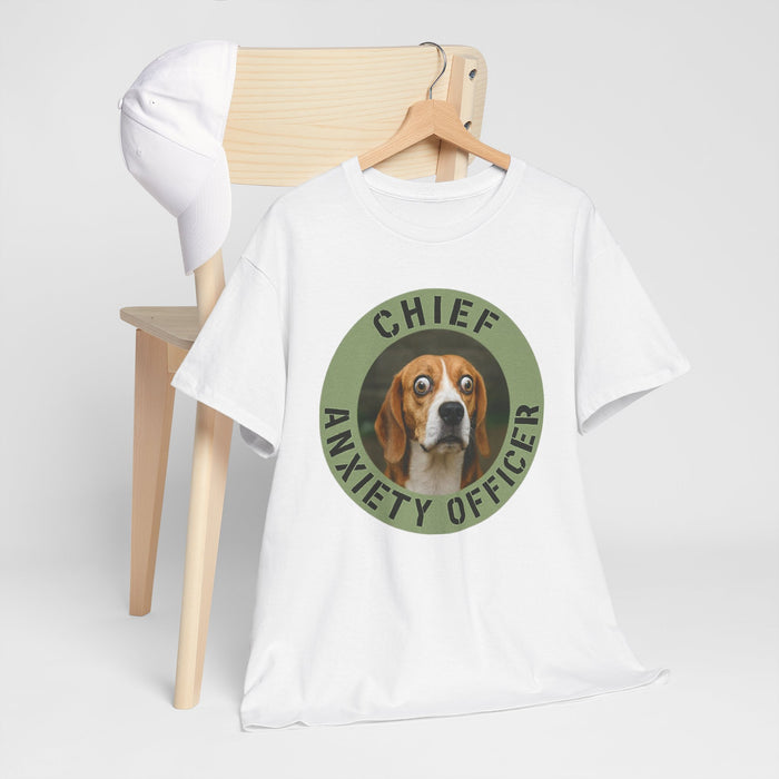 Chief Anxiety Officer Dog T-Shirt — Funny Beagle Pet Lover Tee