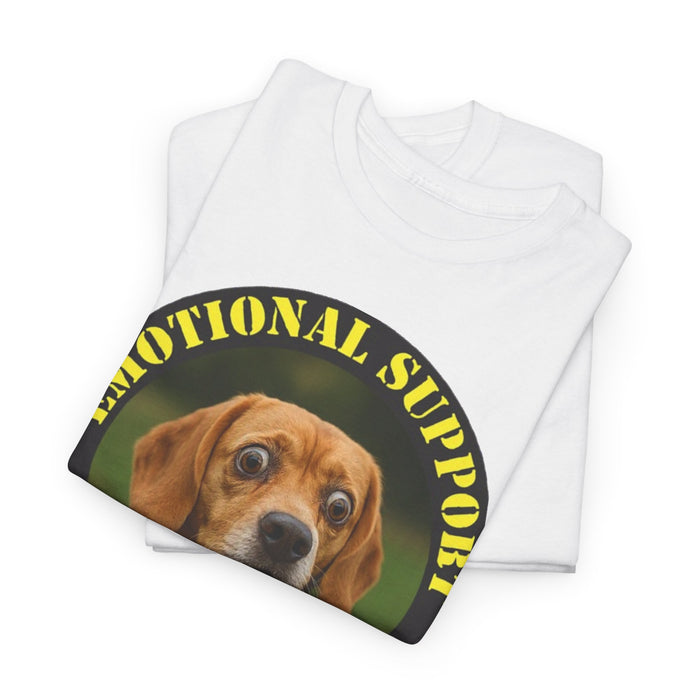 Emotional Support Human T-Shirt — Funny Dog Photo Tee for Pet Lovers