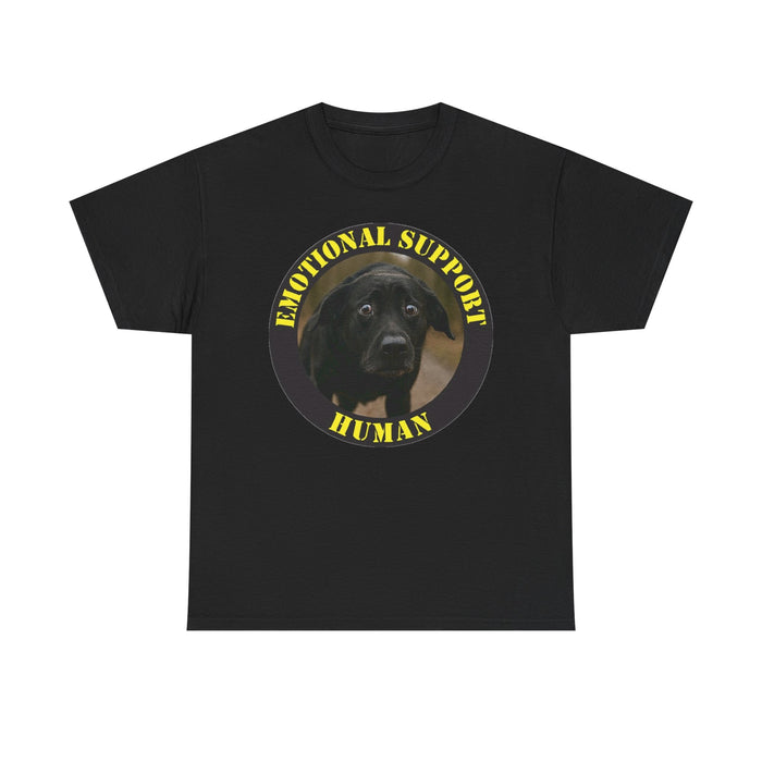 Emotional Support Human T-Shirt — Cute Black Lab Pet Lover Tee