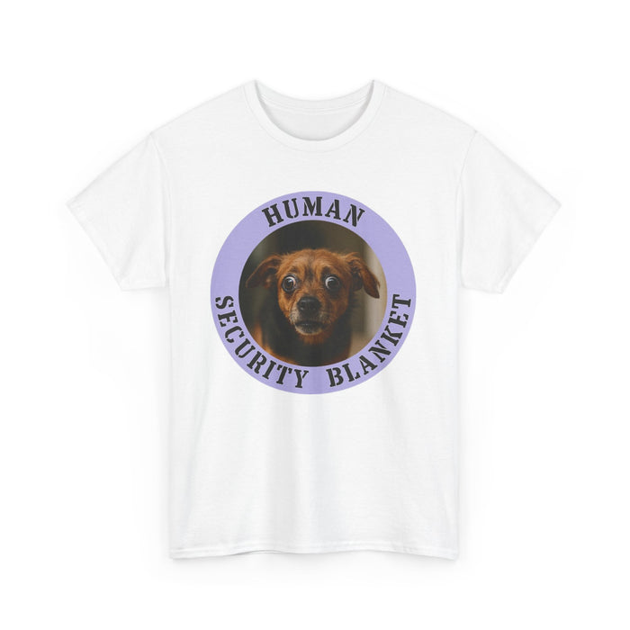 Human Security Blanket Tee — Cute Dog Graphic T-Shirt