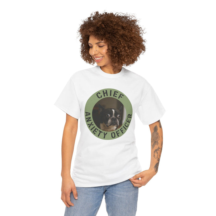 Chief Anxiety Officer Dog T-Shirt — Funny Pet Mom/Dad Tee