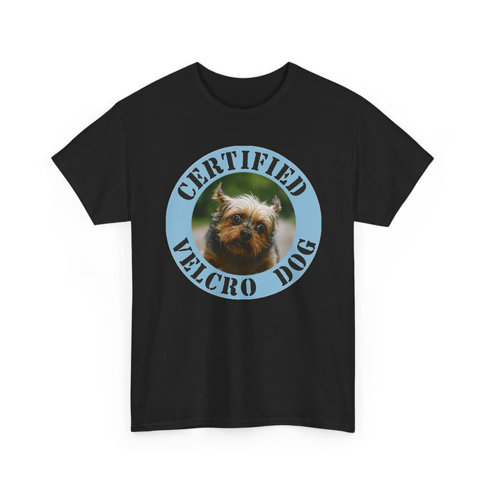 Certified Velcro Dog T-Shirt — Funny Puppy Badge Tee