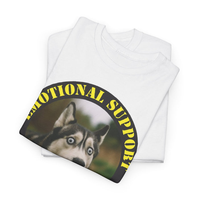 Emotional Support Human T-Shirt — Cute Husky Pet Lover Tee