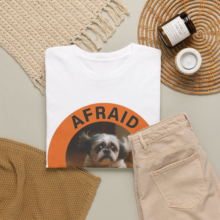 Afraid But Trying T-Shirt — Cute Puppy Motivational Tee