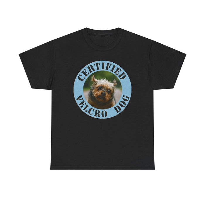 Certified Velcro Dog T-Shirt — Funny Puppy Badge Tee