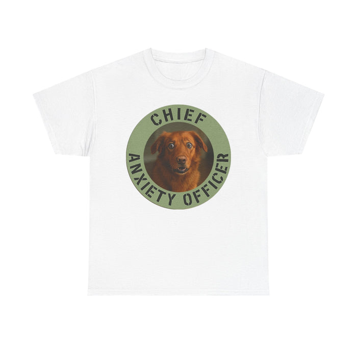 Chief Anxiety Officer T-Shirt – Cute Dog Graphic Tee for Dog Lovers