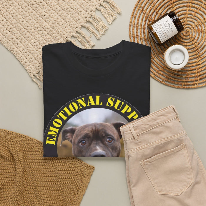 Pit bull Emotional Support Human T-Shirt – Cute Dog Photo Tee