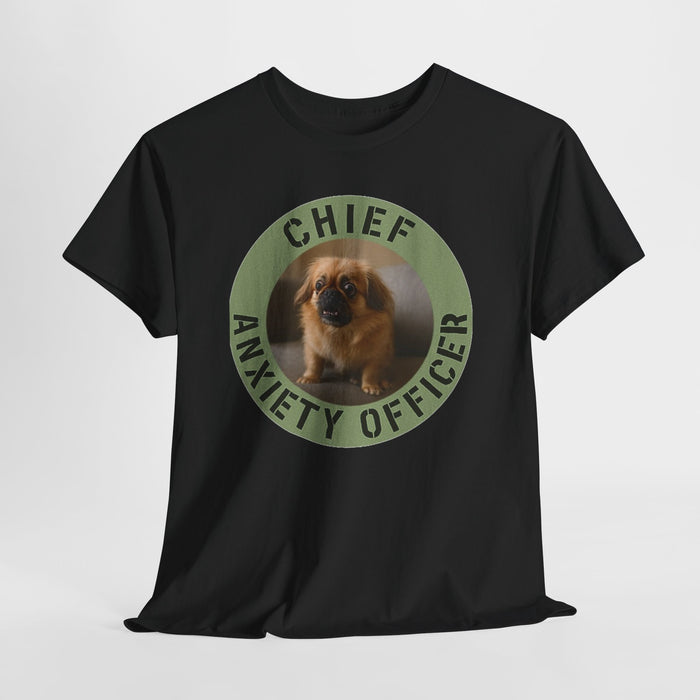 Chief Anxiety Officer Tee — Funny Pekingese Dog Graphic T-Shirt
