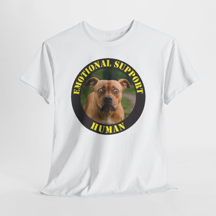 Emotional Support Human T-Shirt - Funny Dog Photo Tee for Pet Lovers