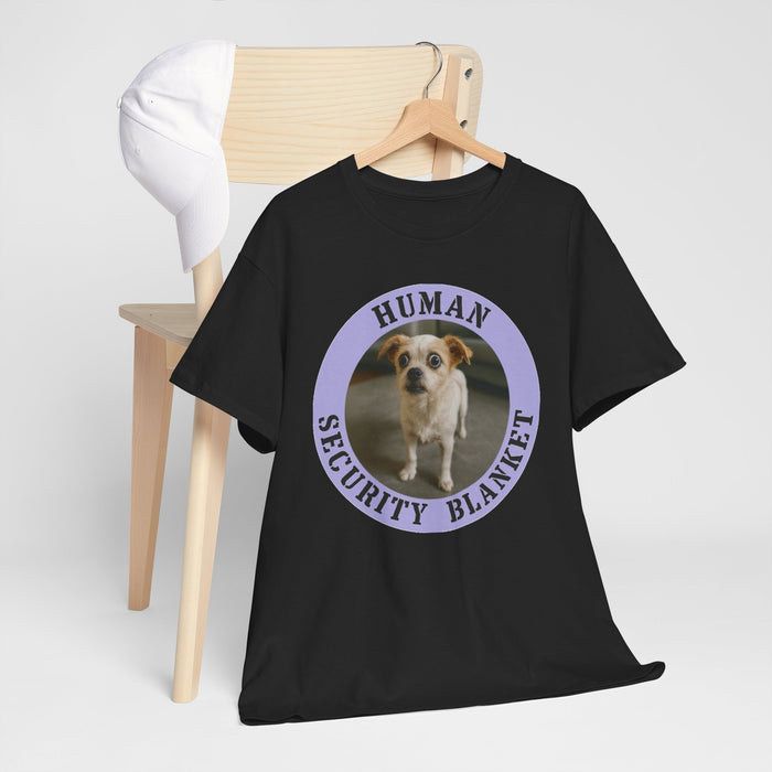 Human Security Blanket T-Shirt — Cute Dog Graphic Tee