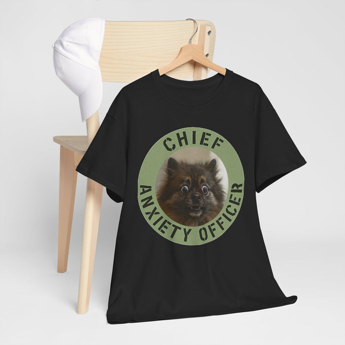 Chief Anxiety Officer Tee — Funny Dog Graphic T-Shirt