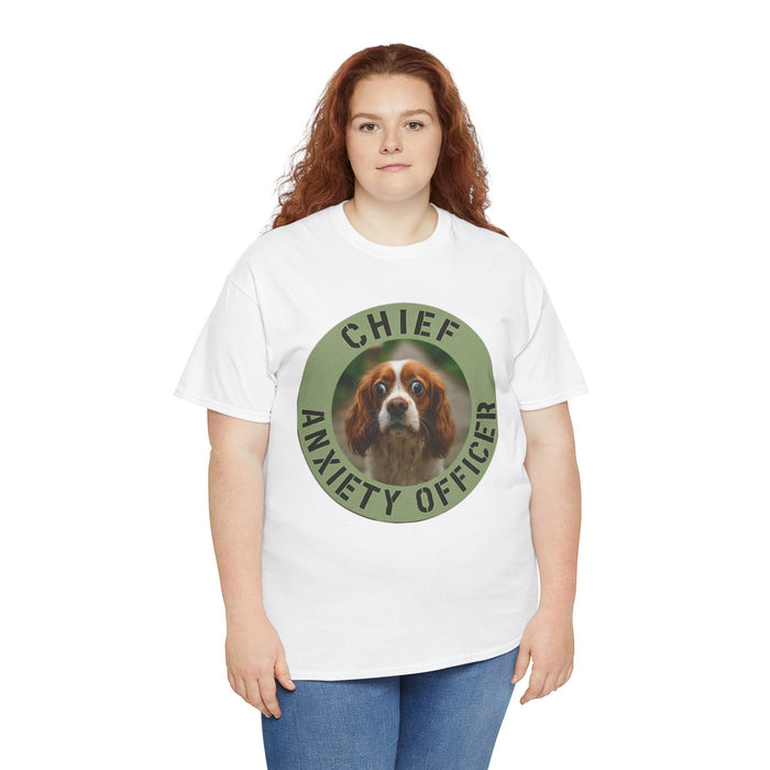 Chief Anxiety Officer T-Shirt — Funny Dog Graphic Tee for Pet Lovers