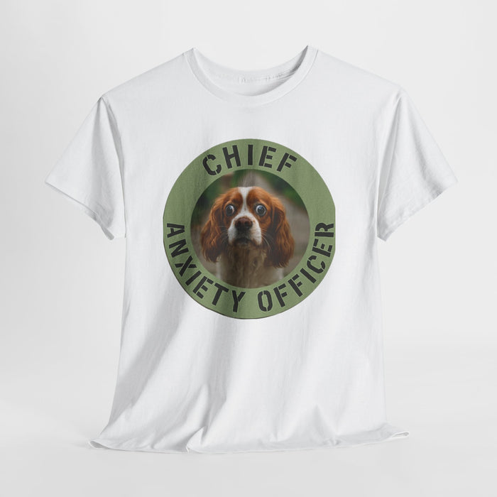 Chief Anxiety Officer T-Shirt — Funny Dog Graphic Tee for Pet Lovers