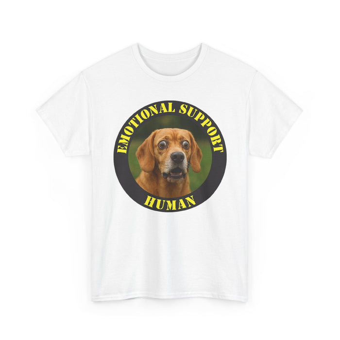 Emotional Support Human T-Shirt – Dog Photo Badge Tee