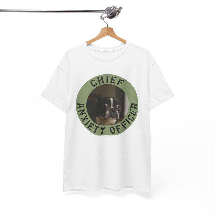 Chief Anxiety Officer Dog T-Shirt — Funny Pet Mom/Dad Tee