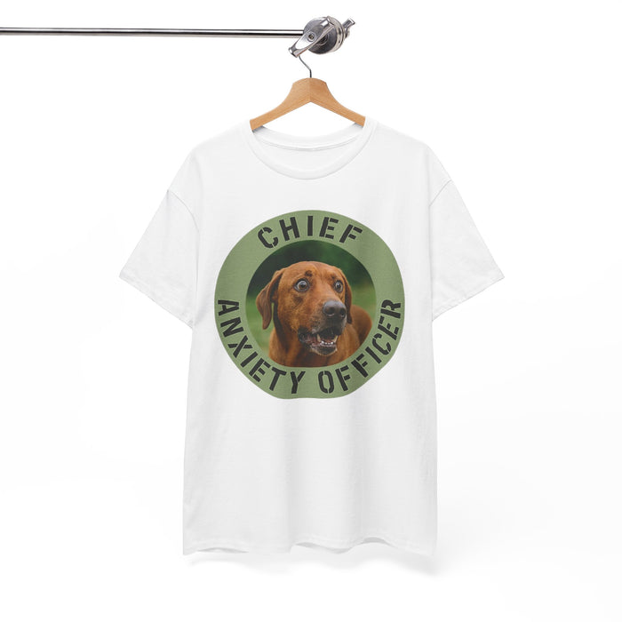 Chief Anxiety Officer Dog T‑Shirt — Funny Pet Lover Tee