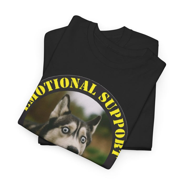 Emotional Support Human T-Shirt — Cute Husky Pet Lover Tee