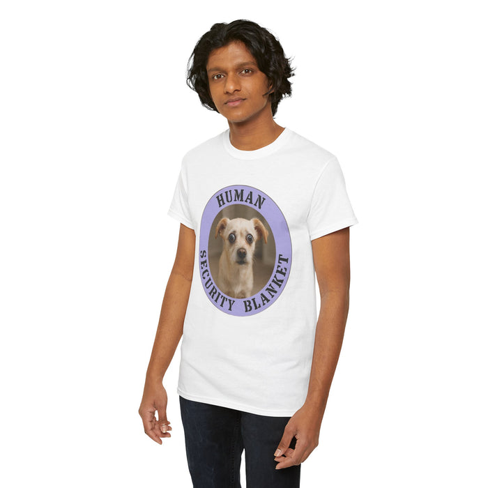 Dog 'Human Security Blanket' T-Shirt — Cute Rescue Pup Graphic Tee