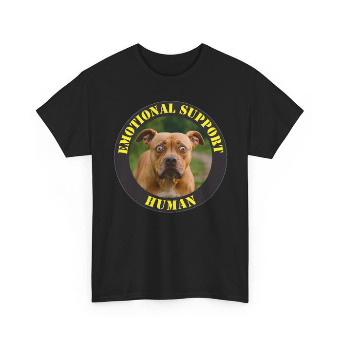 Emotional Support Human T-Shirt - Funny Dog Photo Tee for Pet Lovers