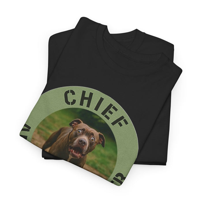 Dog Lover T-Shirt — "Chief Anxiety Officer" Graphic Tee with Funny Pup Design