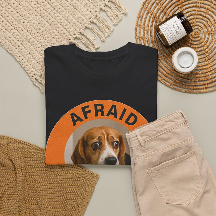 Afraid But Trying Tee — Cute Beagle Motivational Dog T-Shirt