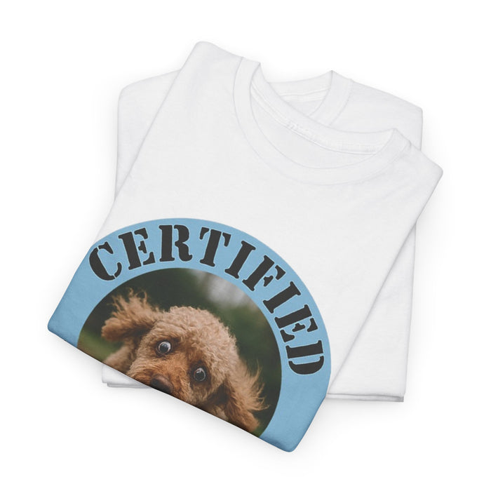 Certified Velcro Dog T-Shirt — Funny Pet Meme Tee