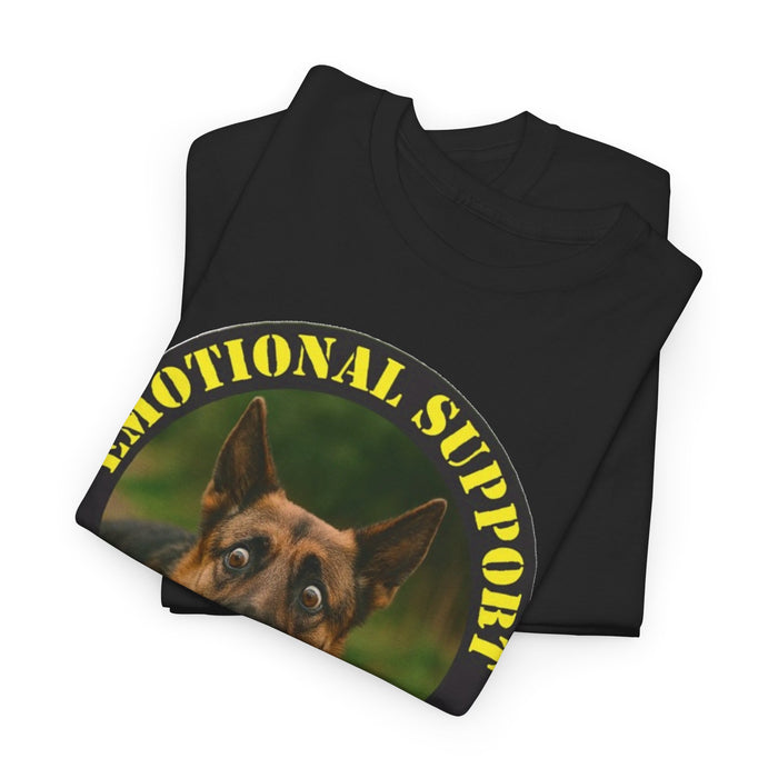 Emotional Support Human T‑Shirt — Dog Photo Badge Tee