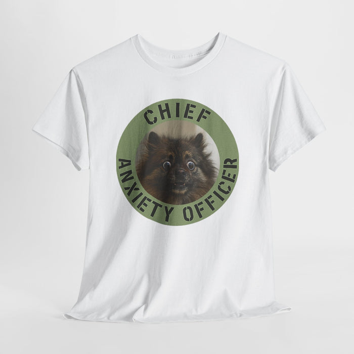 Chief Anxiety Officer Tee — Funny Dog Graphic T-Shirt