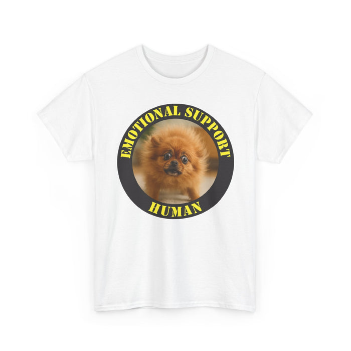 Emotional Support Human Tee — Cute Pomeranian Pet Lover Shirt