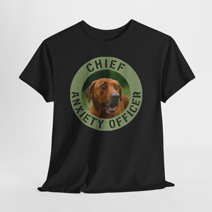 Chief Anxiety Officer Dog T‑Shirt — Funny Pet Lover Tee
